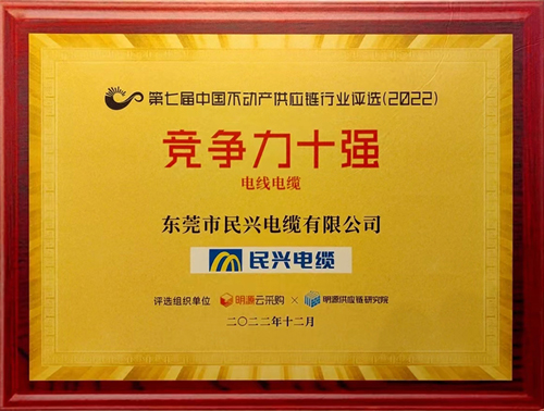 莞企MK体育
荣登2022年中国不动产供应链行业竞争力十强